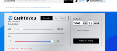Займ в Cash To You — подробный обзор личного кабинета и реальные отзывы пользователей